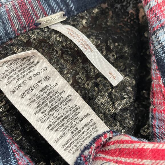 Free People Little Bit of Sugar plaid flannel sequin mesh panels TLS2 2011 - Picture 9 of 10